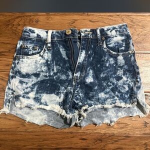 Denim Tie-Dye Women Shorts